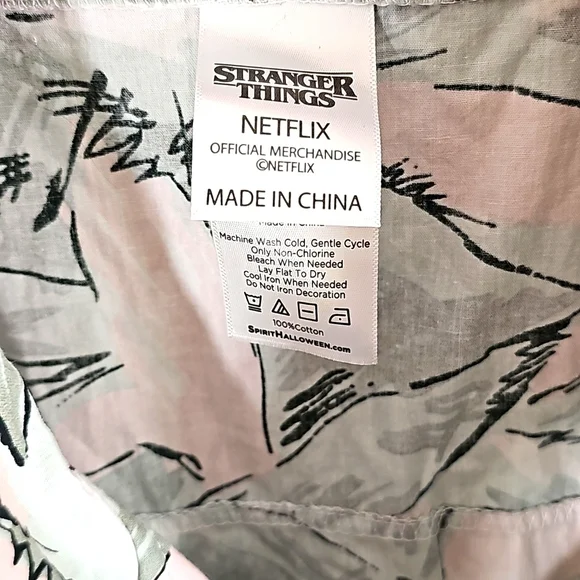 Stranger Things Short Sleeve Button-Down Shirt. - Picture 3 of 5